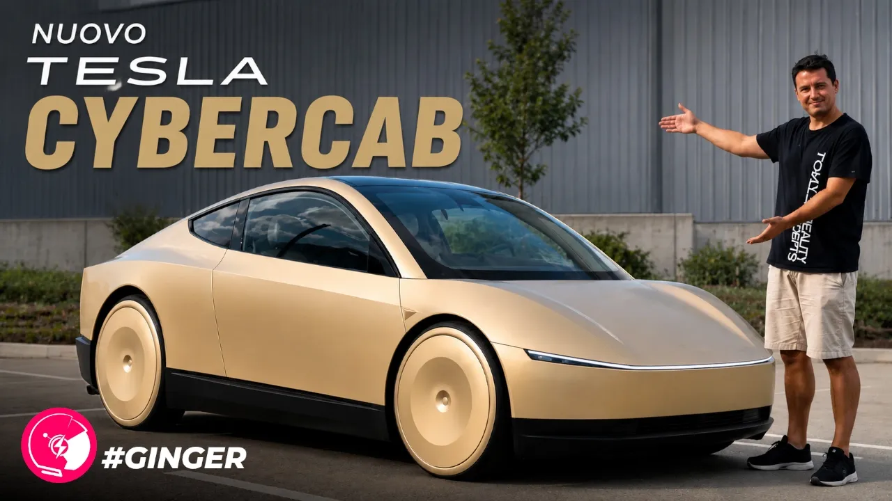Tesla Cybercab: efficienza, comandi by-wire e ricarica wireless
