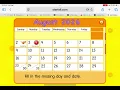 Starfall Calendar August 2026