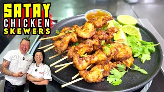 Chinese Takeaway Satay Chicken Skewers 🍗🥜🍛 Easy to Make at Home - OLD SCHOOL WAY