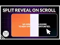 Split your website to reveal hidden content - Elementor and GSAP Tutorial