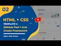 Arabic HTML CSS Template Four 2022 - Sidebar Part 1 And Framework Create