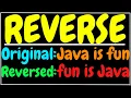 Reverse words in a given string in java ICSE X class 10 Semester 2 computer applications