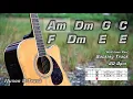 Slow Sad Acoustic Guitar Backing Track with Cajon in A Minor