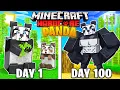 Download Lagu I Survived 100 Days as a PANDA in HARDCORE Minecraft!