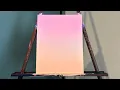 The SECRET to Blending Acrylic Paint on Canvas Gradient Art
