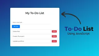 To - Do List Using JavaScript Project 1