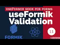 React Formik Using useFormik Hook with Validation
