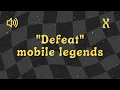 Download Lagu Defeat Mobile Legends - Sound Effect No Copyright