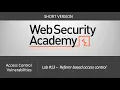 Broken Access Control - Lab 13 Referer-based access control Short Version