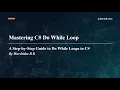 Part 13 - C Tutorial