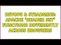 DevOps SysAdmins Apache Header set functions differently across browsers 2 Solutions