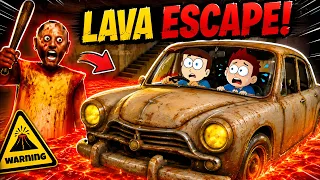 Lava Granny : Car Escape | Shiva and Kanzo Gameplay