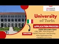 UNIVERSITY OF TURIN 2025 APPLICATION PROCESS SCHOLARSHIPS NO IELTS STUDY IN ITALY 2025