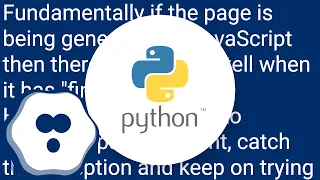 python selenium does not wait until page is loaded after a click command