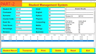 How to make a Student Management System in Python with Database Connectivity PART-2