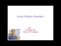 Tutorial 8 Search Insert and Delete operation on Array in Hindi
