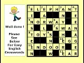 Easy English Crossword Puzzle
