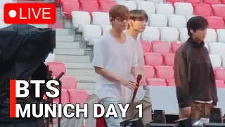 bts munich live concert soundcheck full fancam day 1 arirang tour in germany 2026