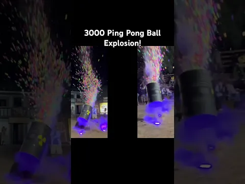 3000 Ping Pong Ball Dry Ice Explosion!