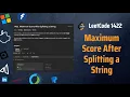 Maximum Score After Splitting a String - Single Pass