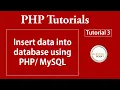 How to Insert data into Database with PHP Mysql in