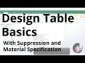 Design Table Basics Solidworks
