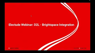 Electude USA - D2L Brightspace Integration