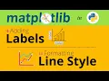 Adding labels and formatting line style Matplotlib tutorial 2021