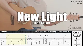 Download New Light - John Mayer | Fingerstyle Guitar | TAB + Chords + Lyrics MP3