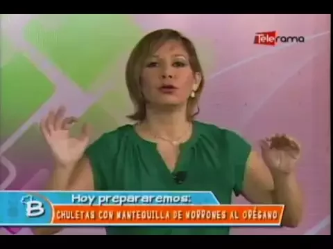 Chuleta con mantequilla de morrones al orégano