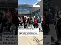 Students at Maloney High School in Meriden walked out of class Tuesday afternoon