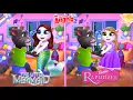 Download Lagu My Talking Angela 2 And Tom || Rapunzel vS The Little Mermaid || New update | Cosplay