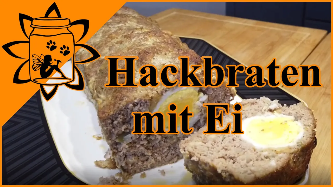 Falscher Hase mal anders: Ein Hackbraten Rezept gefüllt mit Schinken, Käse und Ei. 