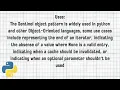 The Sentinel Object Pattern Joseph Woods for CIS 476