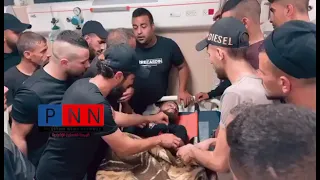 من وداع الشهيد سميح ابو الوفا الذي ارتفى برصاص الاحتلال إثر العدوان المستمر على مدينة جنين ومخيمها 