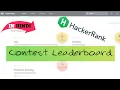 Contest Leaderboard Intermediate HackerRank Challenge No - 09