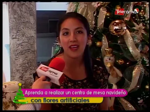 Aprenda a realizar un centro de mesa navideño con flores artificiales