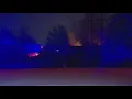 Fire burns in Corsicana amid freezing temperatures