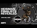 HEISMAN FINALISTS REVEALED Who will take home the 87th Heisman Trophy Monday Night Countdown
