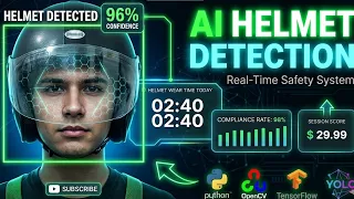 Python AI Project Helmet Detection System using OpenCV YOLO