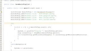 How to Play a PlayList of Music Using Java Simple
