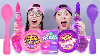 Gelatina rosa VS Gelatina morada Alimento Desafío DONA