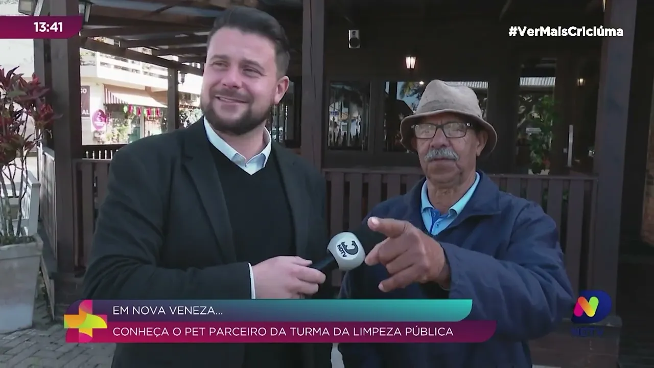 Bethoven, o cãozinho caramelo que pega junto com a turma da limpeza pública