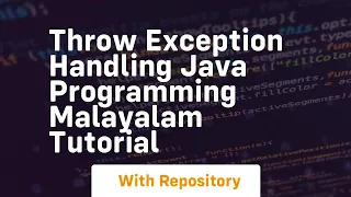 Throw exception handling java programming malayalam tutorial