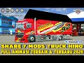 Download Lagu SHARE 7 MODS TRUCK HINO FULL ANIMASI TERBAIK 2020 | MOD BUSSID TERBARU | BUS SIMULATOR INDONESIA
