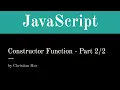 Part - JavaScript Constructor Functions and Objects Demo