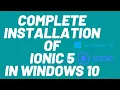 Complete Ionic 5 Installation With JDK JRE Environmental Variables and Android SDK on Windows 10