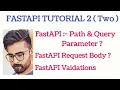 Path and Query Parameters in FastAPI Hindi Tutorial Validations in FastAPI