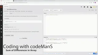 Codewars 8 kyu Sum of Differences in Array JavaScript