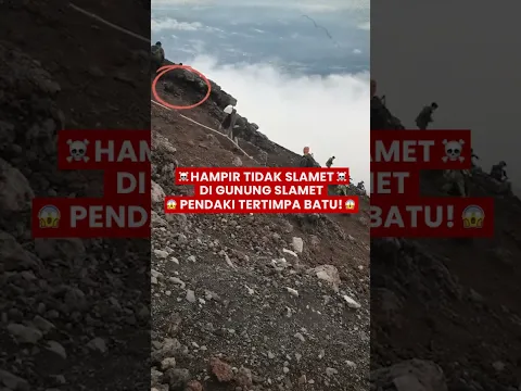 PENDAKI TERTIMPA BATU! HAMPIR TIDAK SLAMET DI GUNUNG SLAMET #Shorts #pendakianhoror
